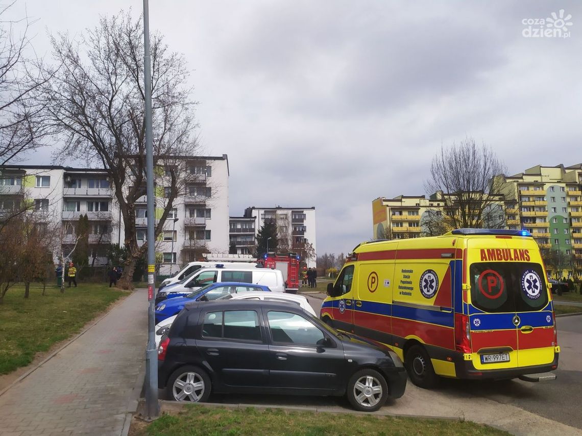 Ogień w mieszkaniu na Zamłyniu