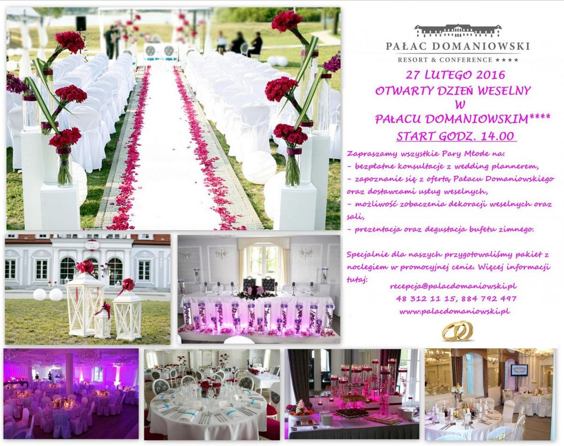 Otwarty Dzień Weselny w Pałacu Domaniowskim Otwarty Dzień Weselny w Pałacu Domaniowskim