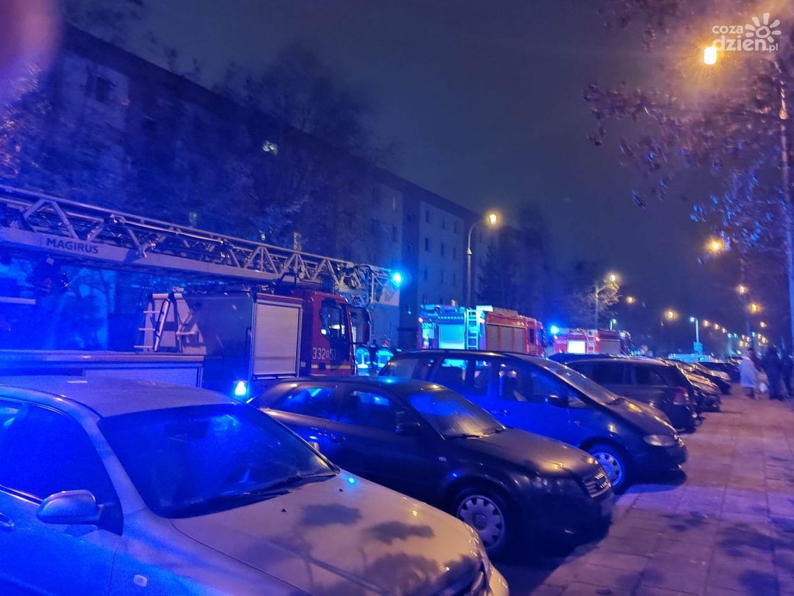 Paderewskiego. Pożar mieszkania 