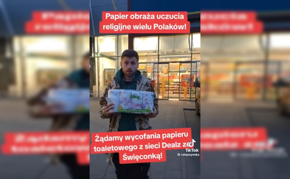 Partia Marty Ratuszyńskiej żąda... wycofania papieru toaletowego ze sklepów