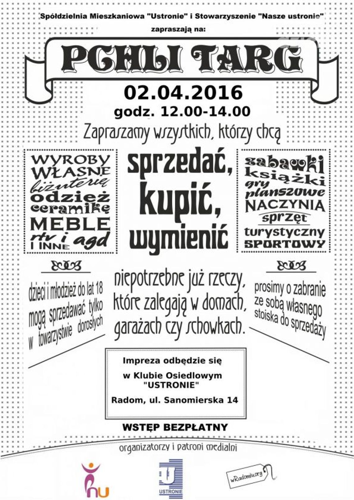 Pchli Targ w Klubie Osiedlowym "Ustronie"