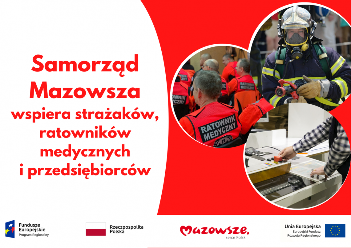 Personel medyczny, strażacy i przedsiębiorcy ze wsparciem samorządu Mazowsza