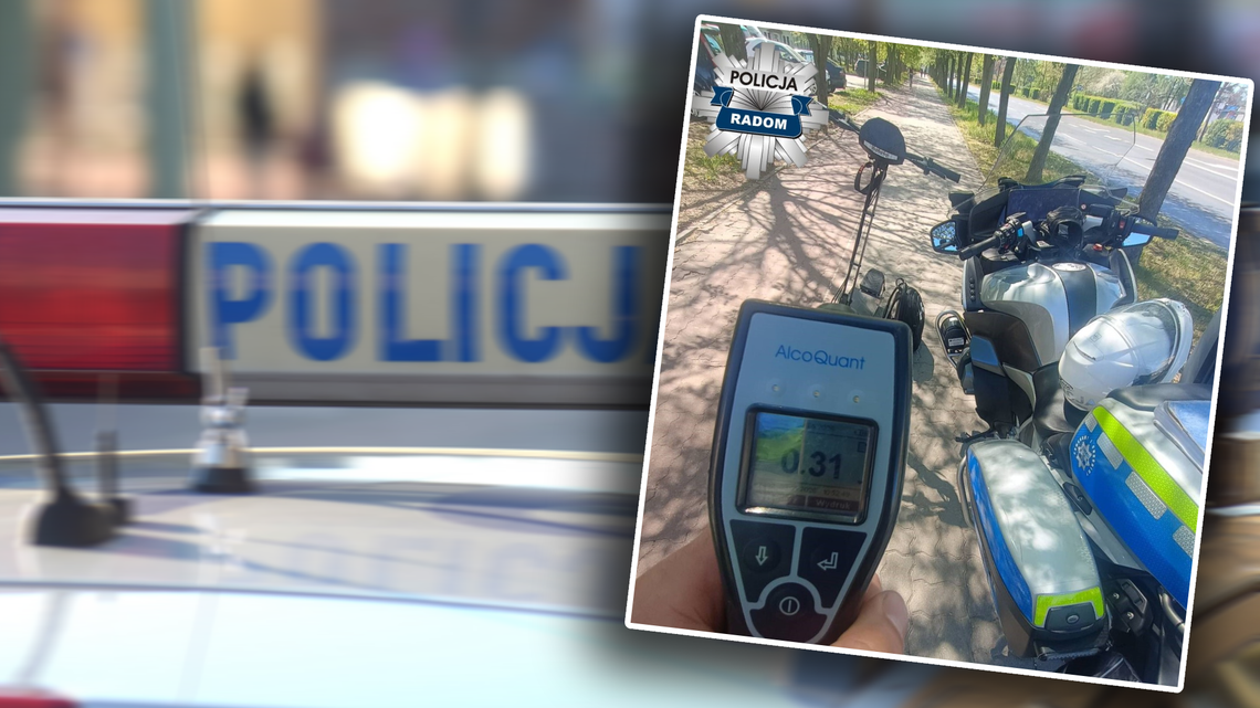 Pijany kierował hulajnogą elektryczną. Surowy mandat dla 30-latka