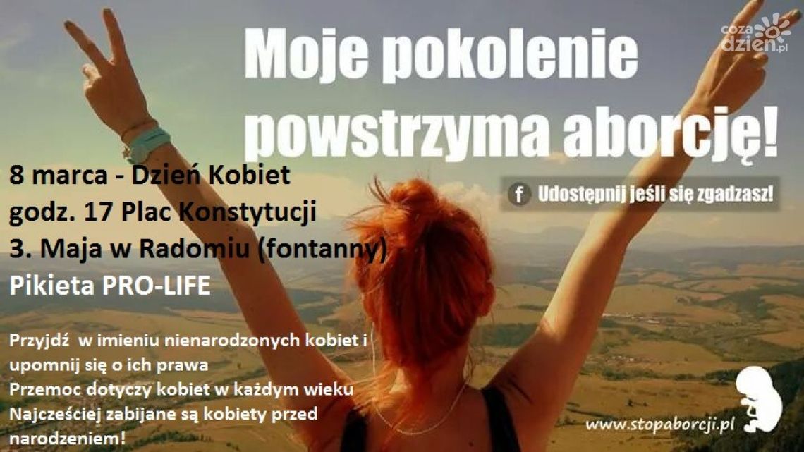 Pikieta przeciw aborcji