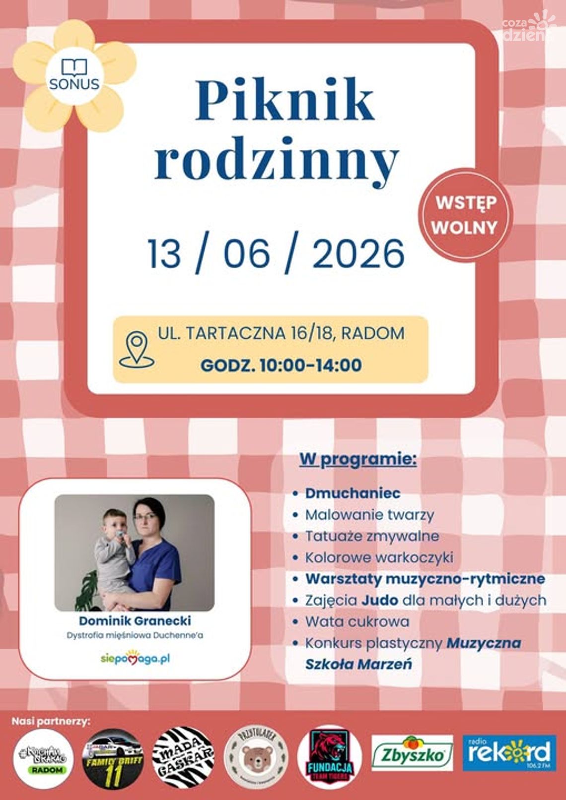 Piknik rodzinny w Sonusie, wstęp wolny Piknik rodzinny w Sonusie, wstęp wolny