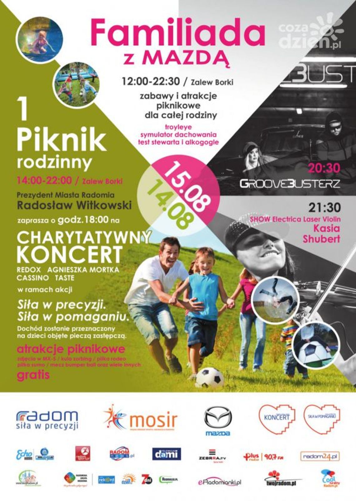 Piknik rodzinny z laserowo-multimedialnym show nad zalew Borki Piknik rodzinny z laserowo-multimedialnym show nad zalew Borki