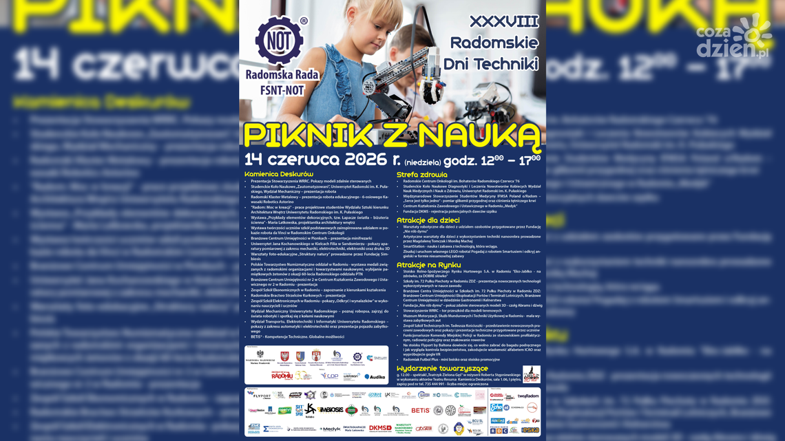 Piknik z Nauką już 14 czerwca w Radomiu  Nauka, technika i dobra zabawa dla całych rodzin