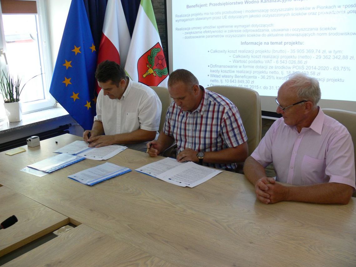 Pionki. Umowy na modernizację oczyszczalni podpisane Pionki. Umowy na modernizację oczyszczalni podpisane