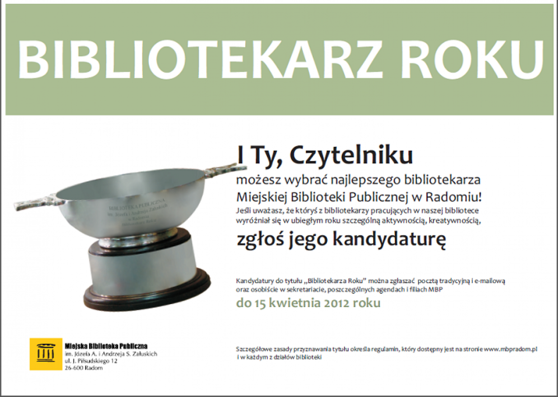 Plebiscyt Miejskiej Biblioteki Publicznej w Radomiu