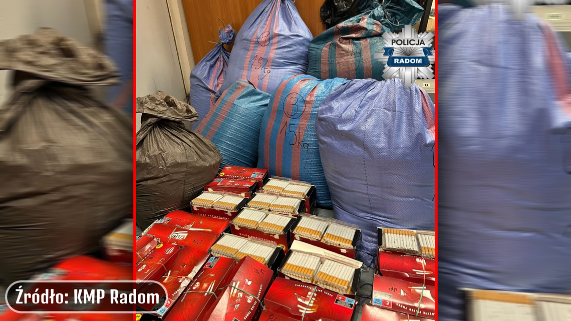 Policja zatrzymała 58-latka z kontrabandą tytoniową. Straty Skarbu Państwa: 190 tys. zł