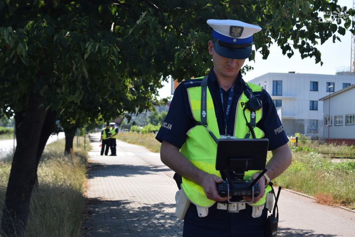 Policyjny dron nad Maratońską