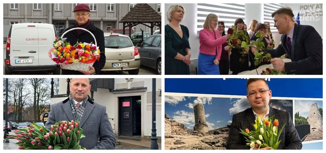 Politycy i samorządowcy na Dzień Kobiet. Było rozdawanie kwiatów na ulicy