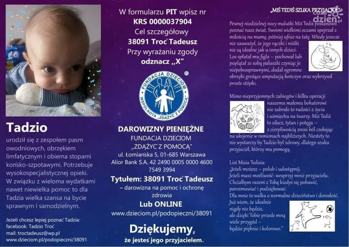 Półroczny Tadzio potrzebuje wsparcia!