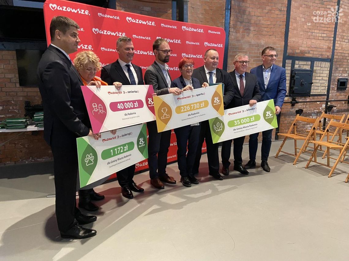 Ponad 300 tys. zł dla Radomia Ponad 300 tys. zł dla Radomia