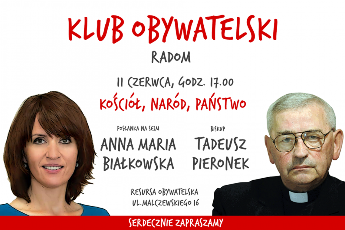 Posłanka i biskup w Klubie Obywatelskim Posłanka i biskup w Klubie Obywatelskim