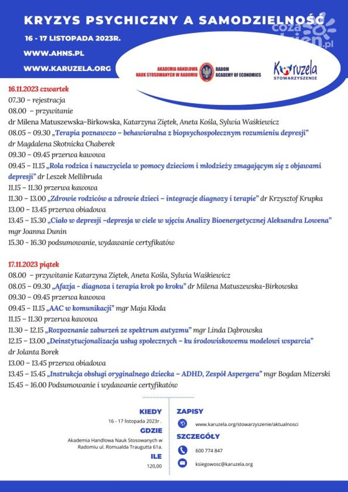 Posłuchajmy o zdrowiu psychicznym. Konferencja naukowa w AHNS