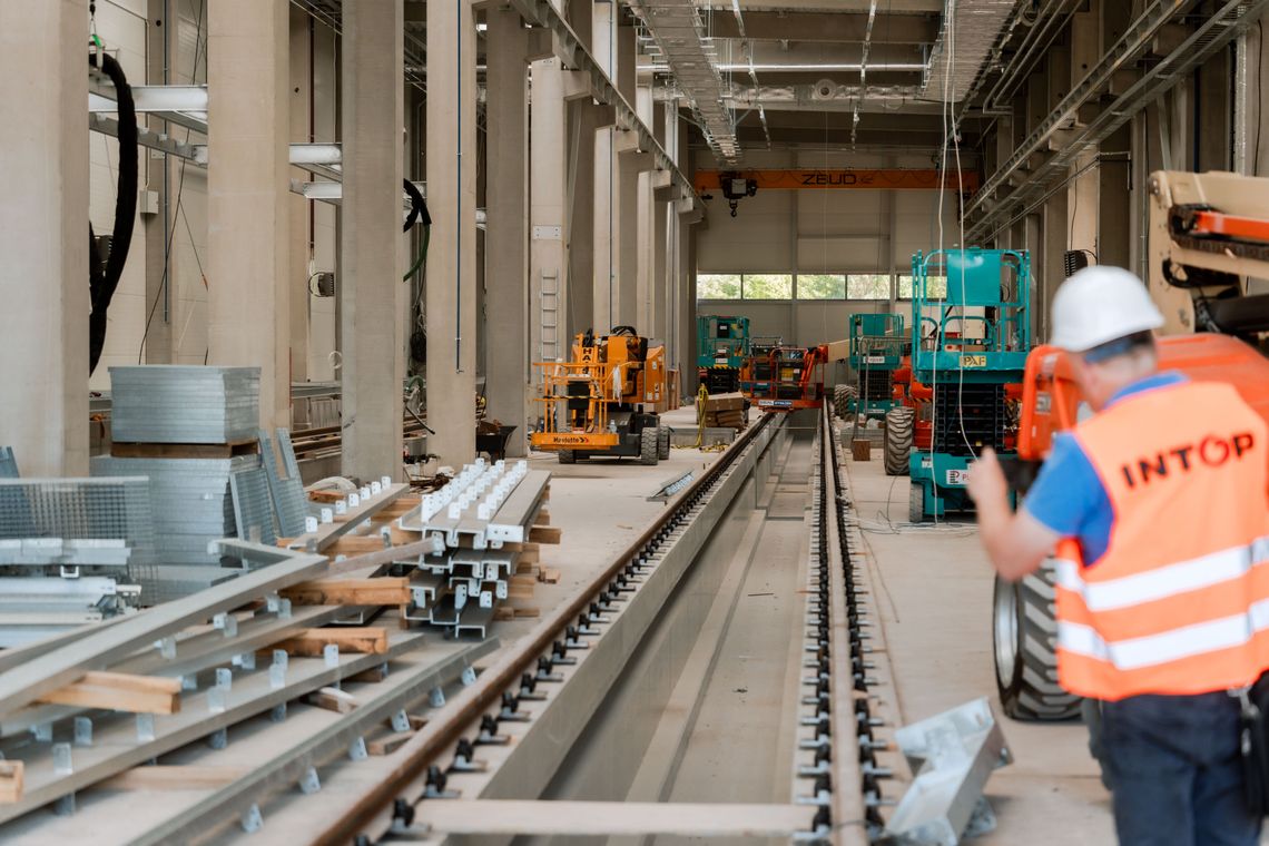 Postęp prac w bazie Kolei Mazowieckich w Radomiu