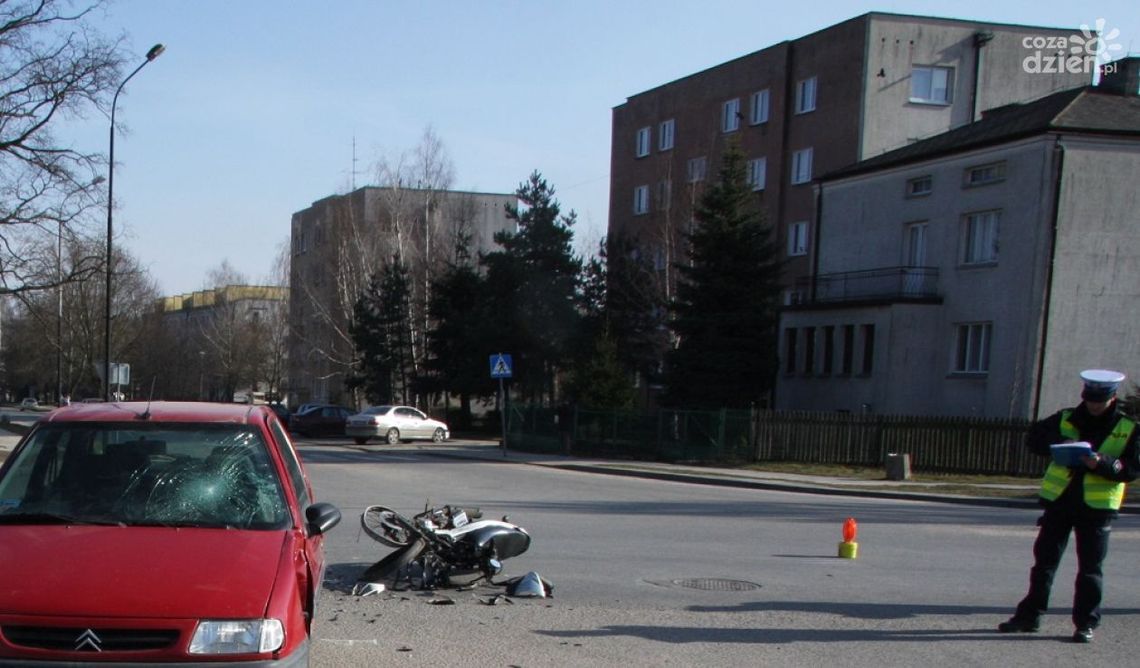 Potrącenie pijanego motorowerzysty w Iłży Potrącenie pijanego motorowerzysty w Iłży