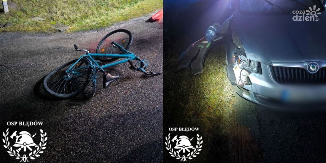 Potrącenie rowerzysty. 45-latek zmarł na miejscu