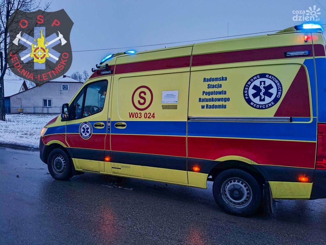 Potrącenie rowerzysty w Jedlni-Letnisku