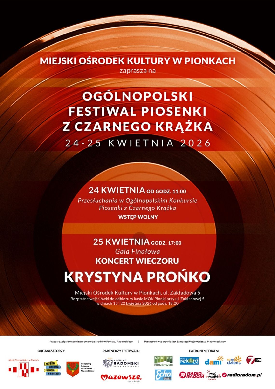 Powrót do złotej ery winyli – Ogólnopolski Festiwal Piosenki „Z Czarnego Krążka” w Pionkach Powrót do złotej ery winyli – Ogólnopolski Festiwal Piosenki „Z Czarnego Krążka” w Pionkach