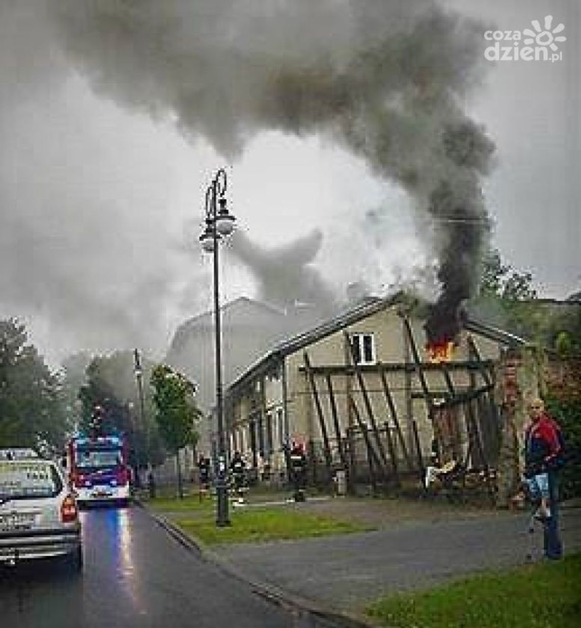 Pożar budynku przy ul. Reja
