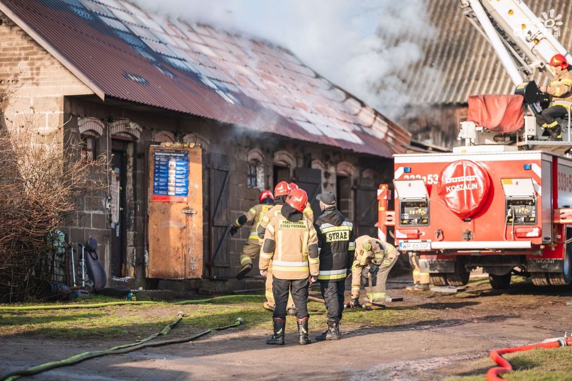 Pożar budynku w Gutowie