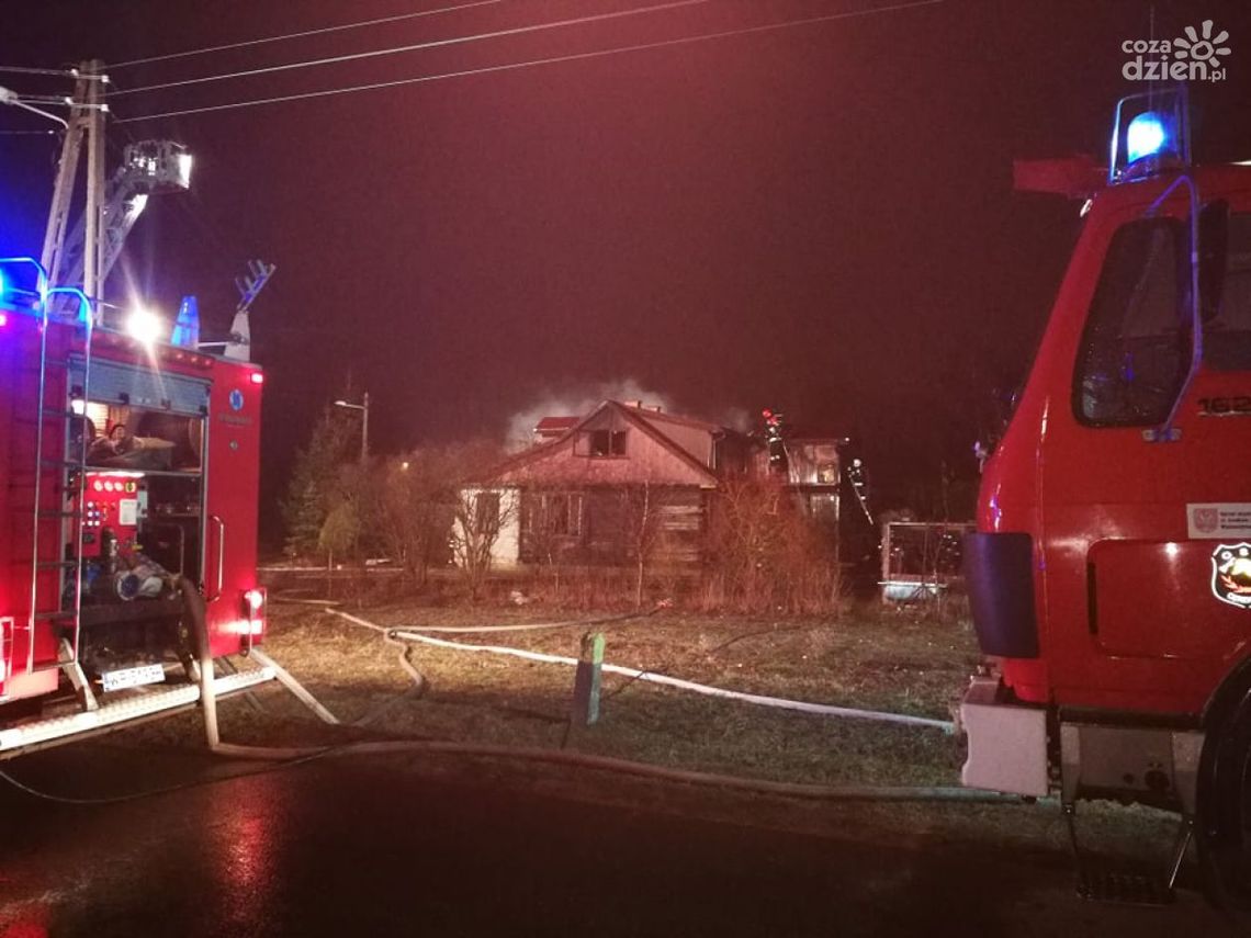 Pożar domu jednorodzinnego w Cerekwi