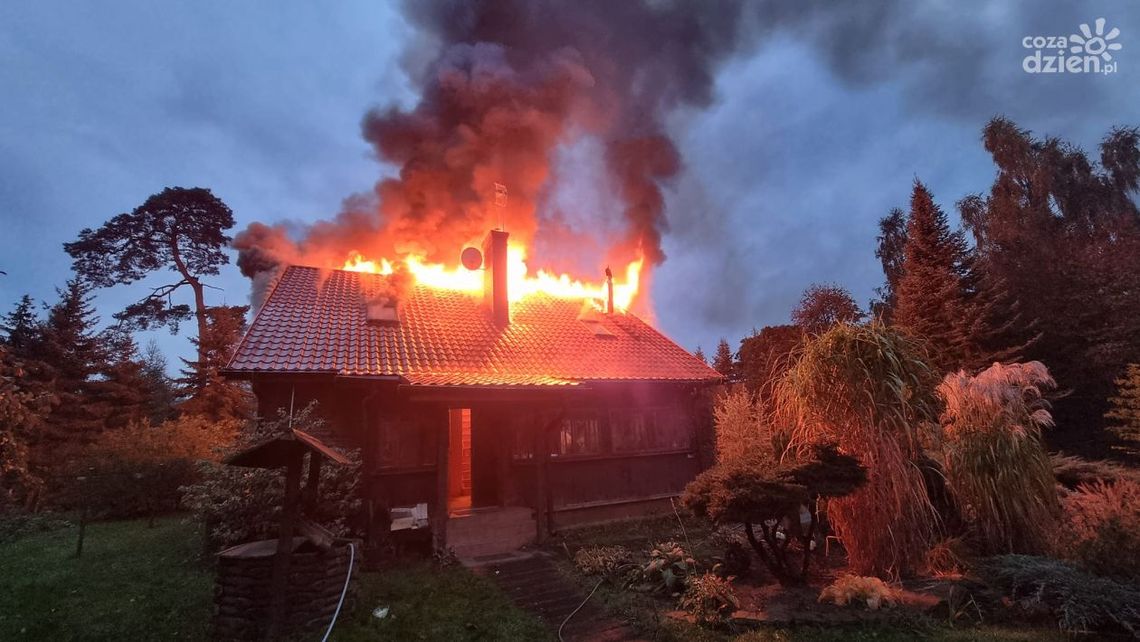 Pożar domu pod Radomiem. Budynek spłonął 