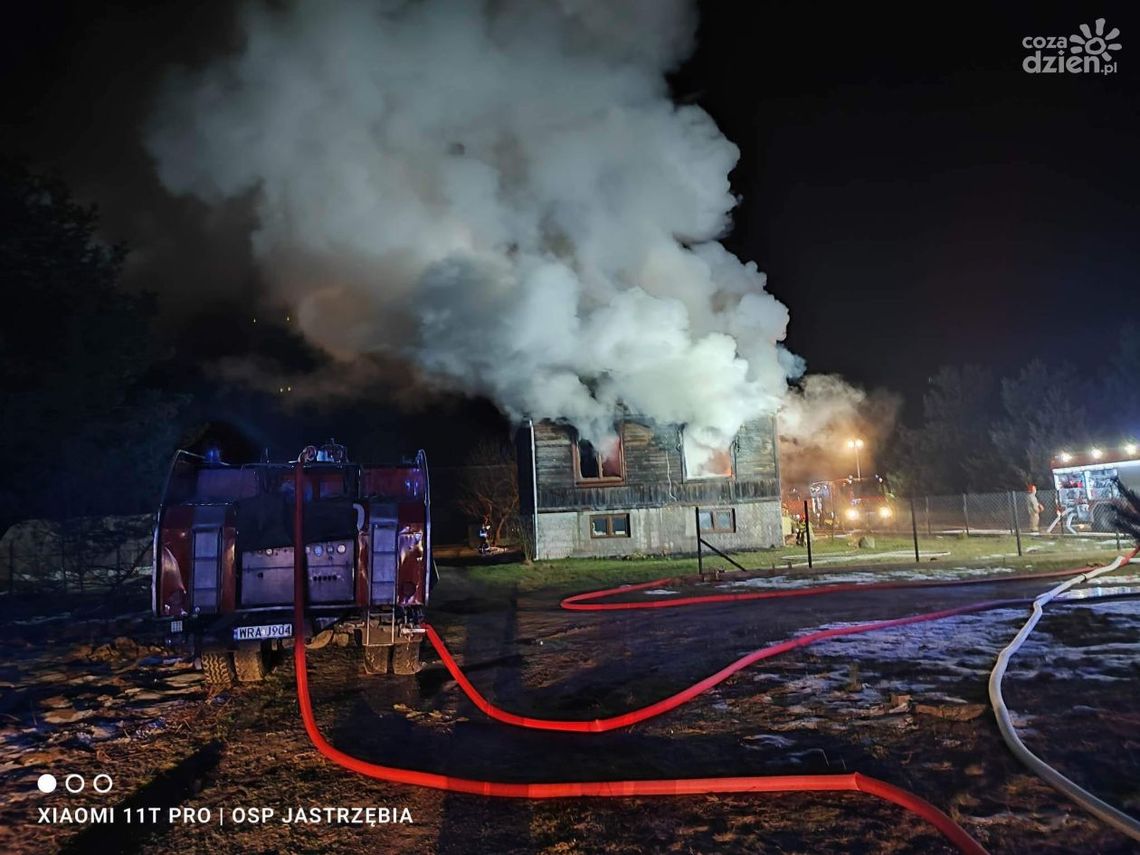 Pożar domu w Bartodziejach