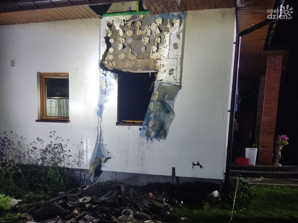 Pożar domu w gminie Chotcza 