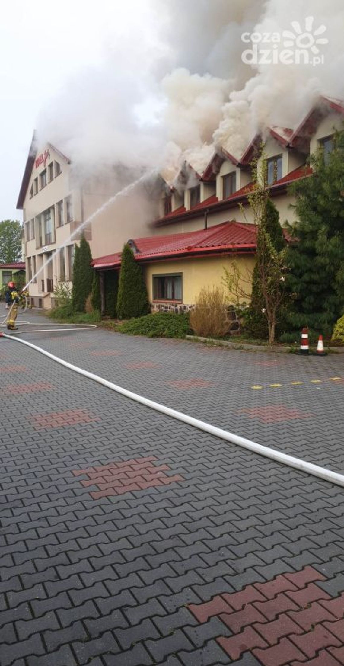 Pożar hotelu. Straty na 1,5 mln zł