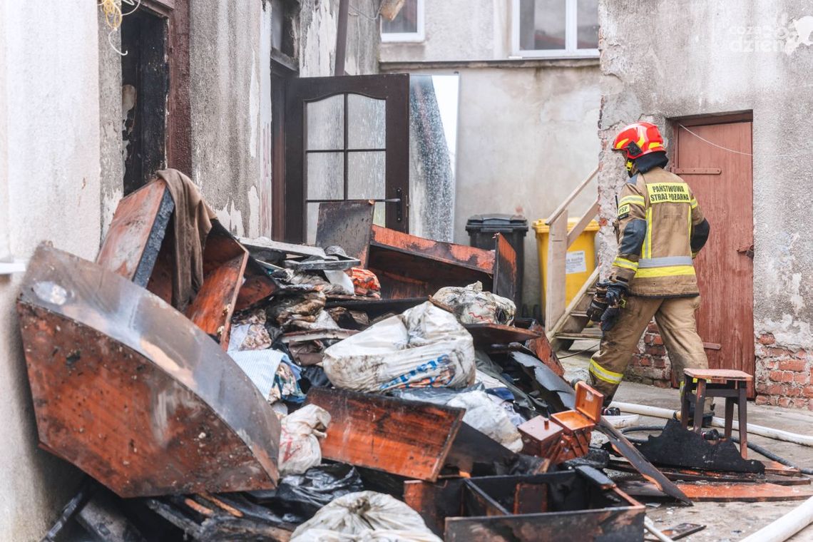 Pożar mieszkania przy ul. Szewskiej 