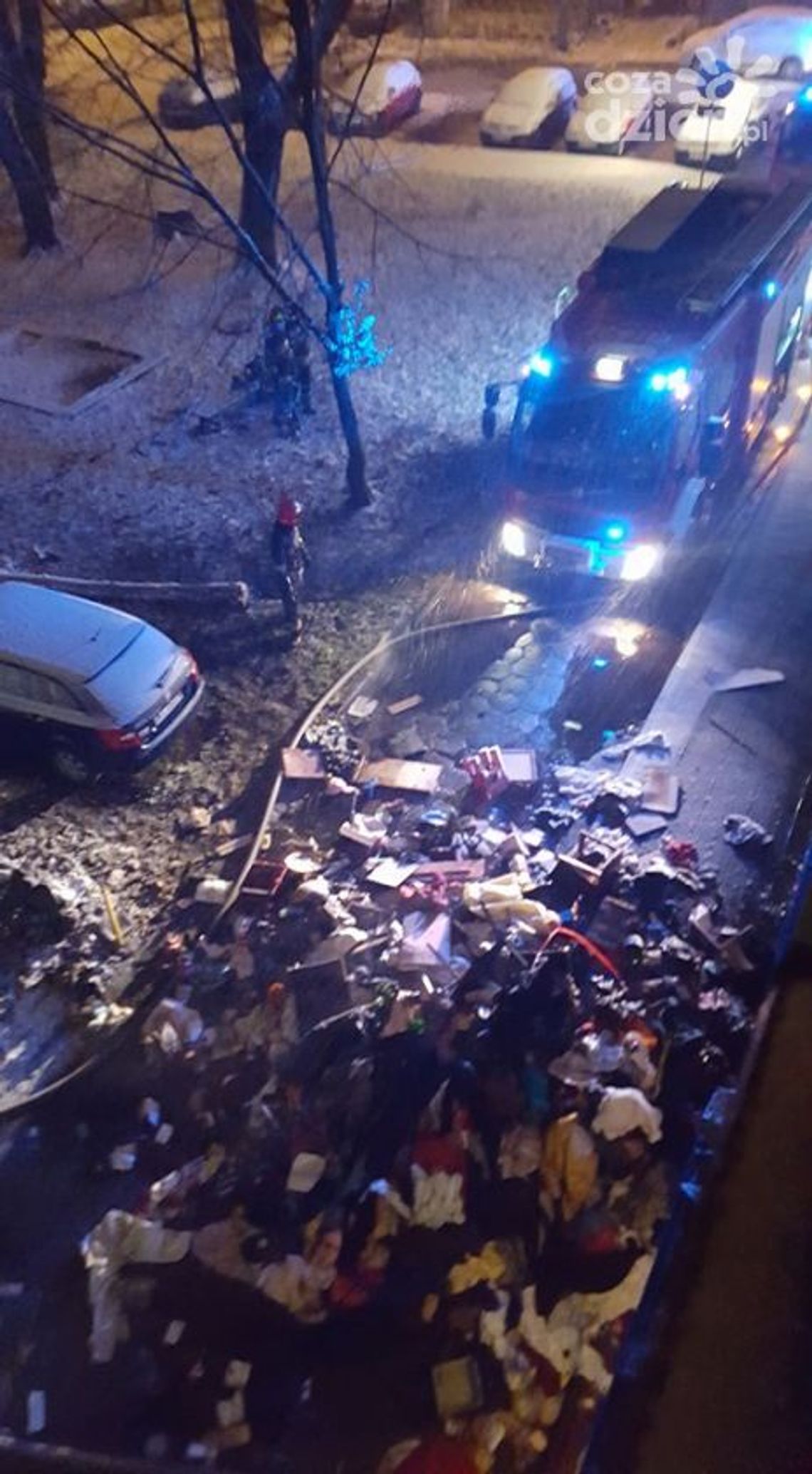 Pożar mieszkania w Śródmieściu