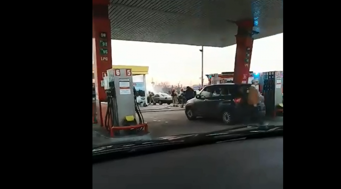 Pożar na stacji paliw przy ul. Mazowieckiego Pożar na stacji paliw przy ul. Mazowieckiego