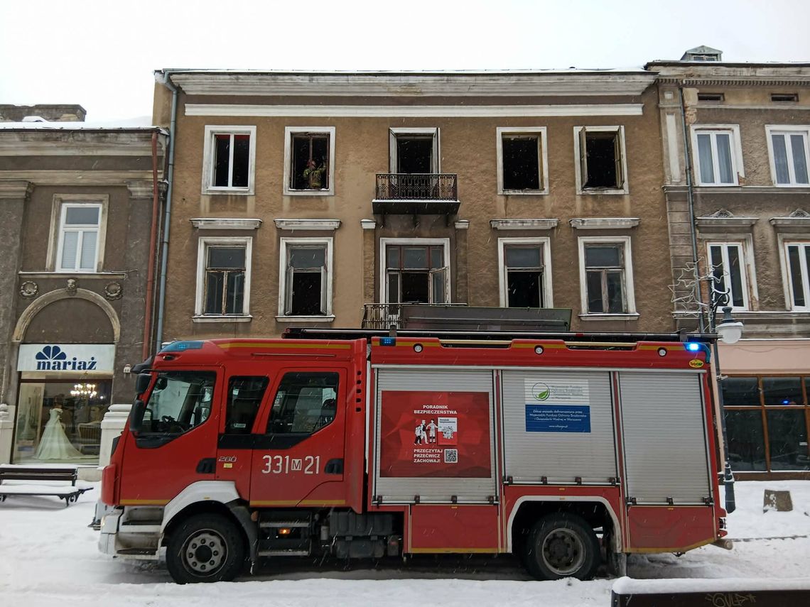 Pożar pustostanu przy ul. Żeromskiego