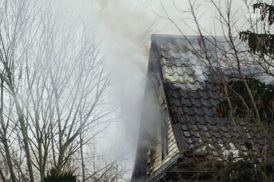 Pożar w Trablicach. Z ogniem walczyło 28 strażaków