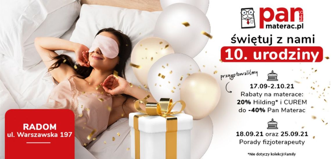 Promocje i rabaty na urodziny Pana Materaca!