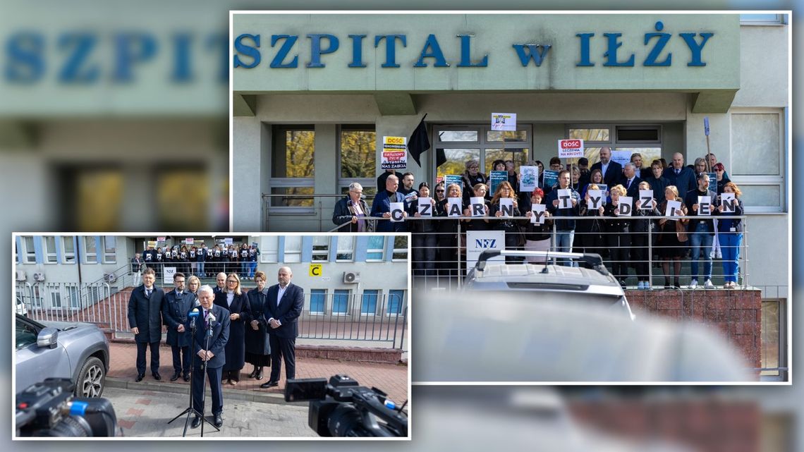 Protest pracowników z naszych szpitali i konferencja parlamentarzystów. Padły mocne słowa