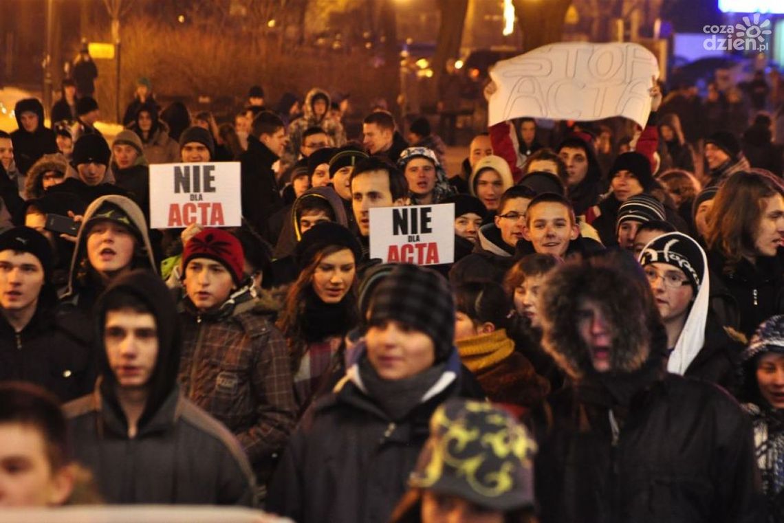 Protest radomian przeciwko ACTA