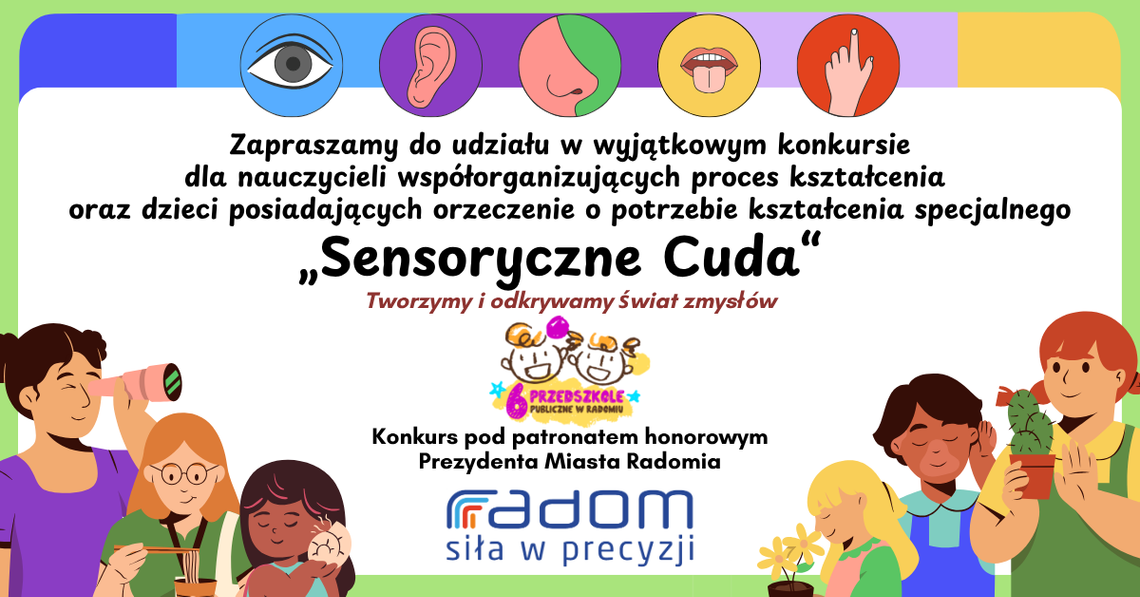 Przedszkole Publiczne Nr 6 w Radomiu ogłasza konkurs „Sensoryczne cuda”!