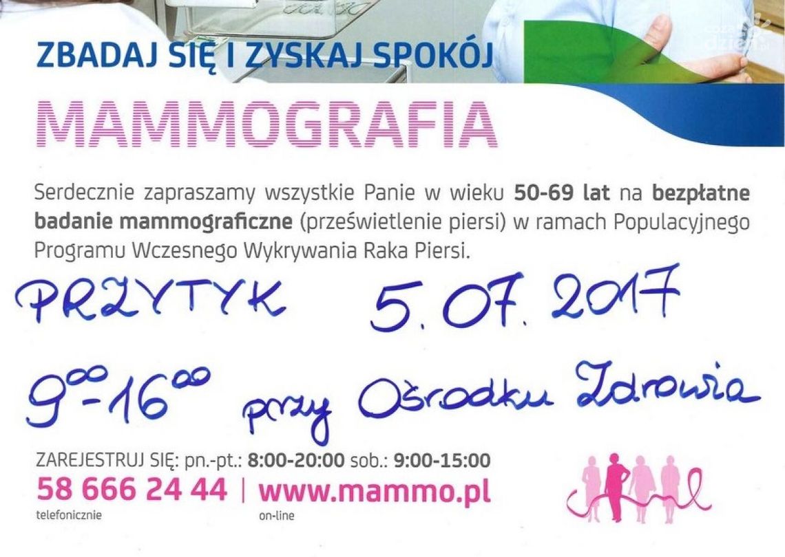 PRZYTYK. Bezpłatna mammografia