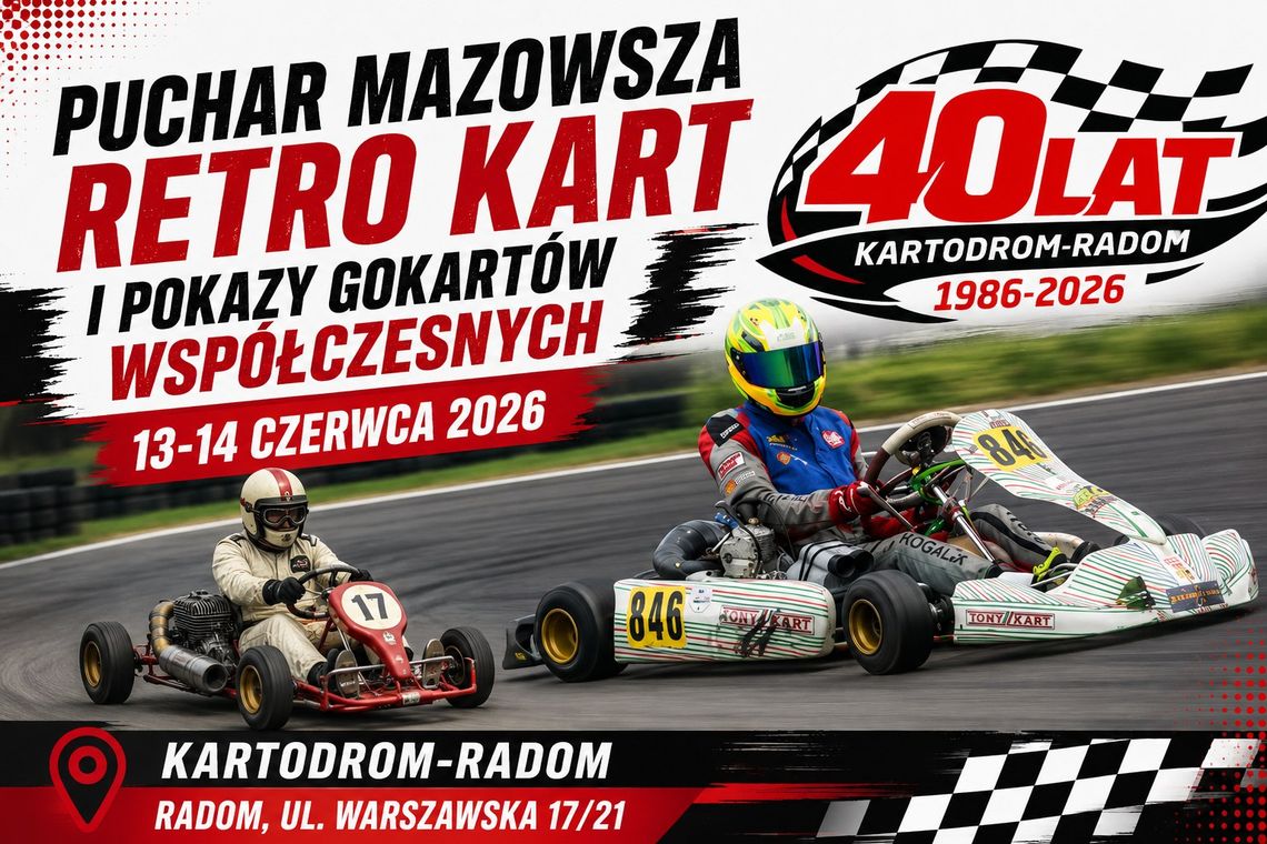 40-lecie Kartodromu w Radomiu. Puchar Mazowsza Retro Kart i pokazy gokartów już w czerwcu 40-lecie Kartodromu w Radomiu. Puchar Mazowsza Retro Kart i pokazy gokartów już w czerwcu