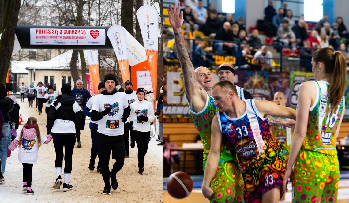 Radom wspiera WOŚP: 20. Bieg "Policz się z cukrzycą" i koszykarski Mecz Gwiazd