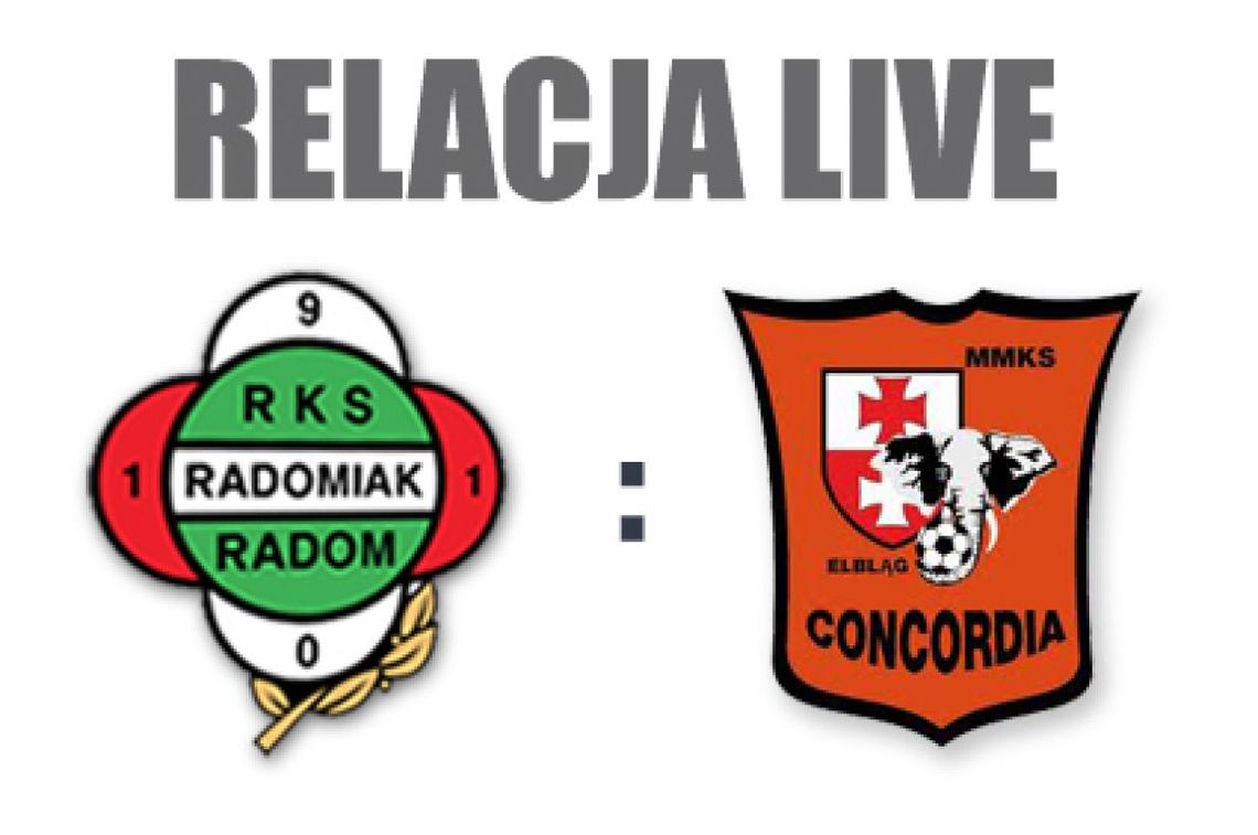 Radomiak - Concordia Elbląg - zapis relacji