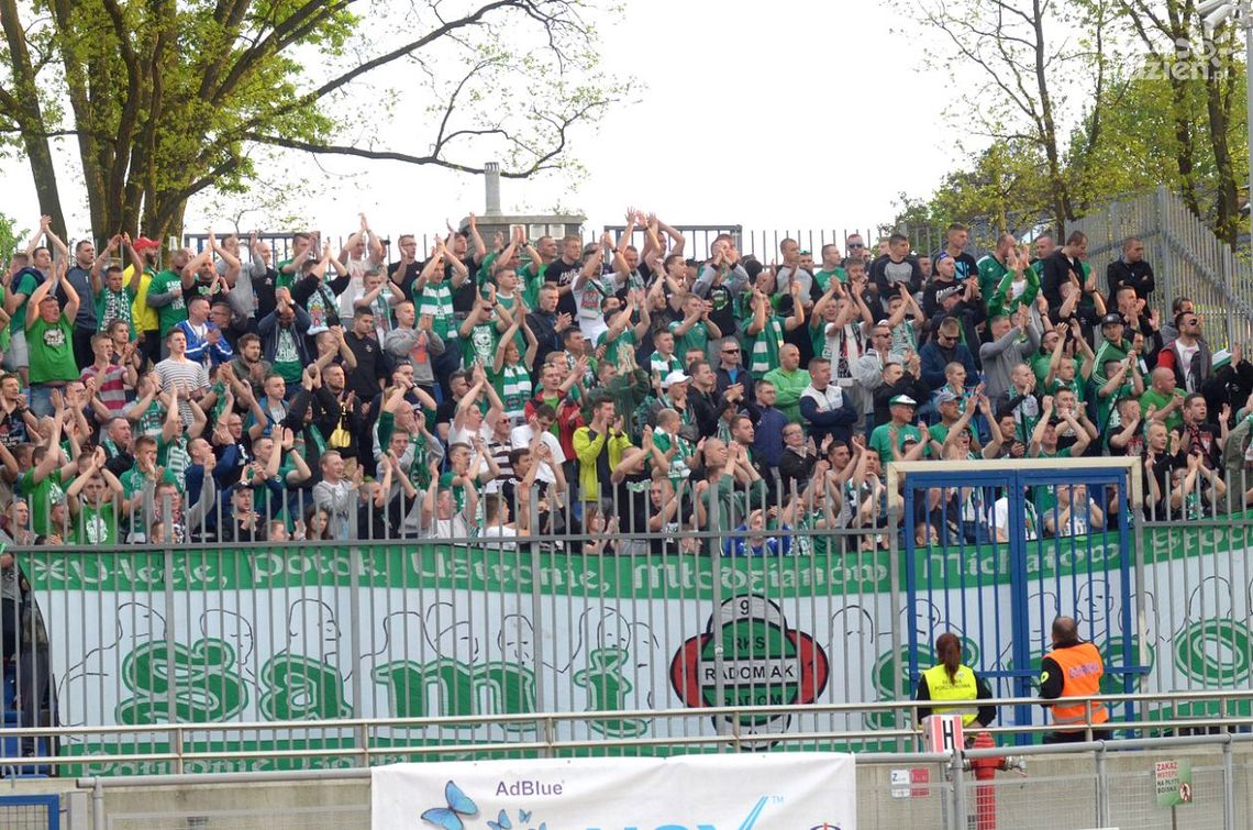 Radomiak i kibice w Puławach. Zobacz zdjęcia