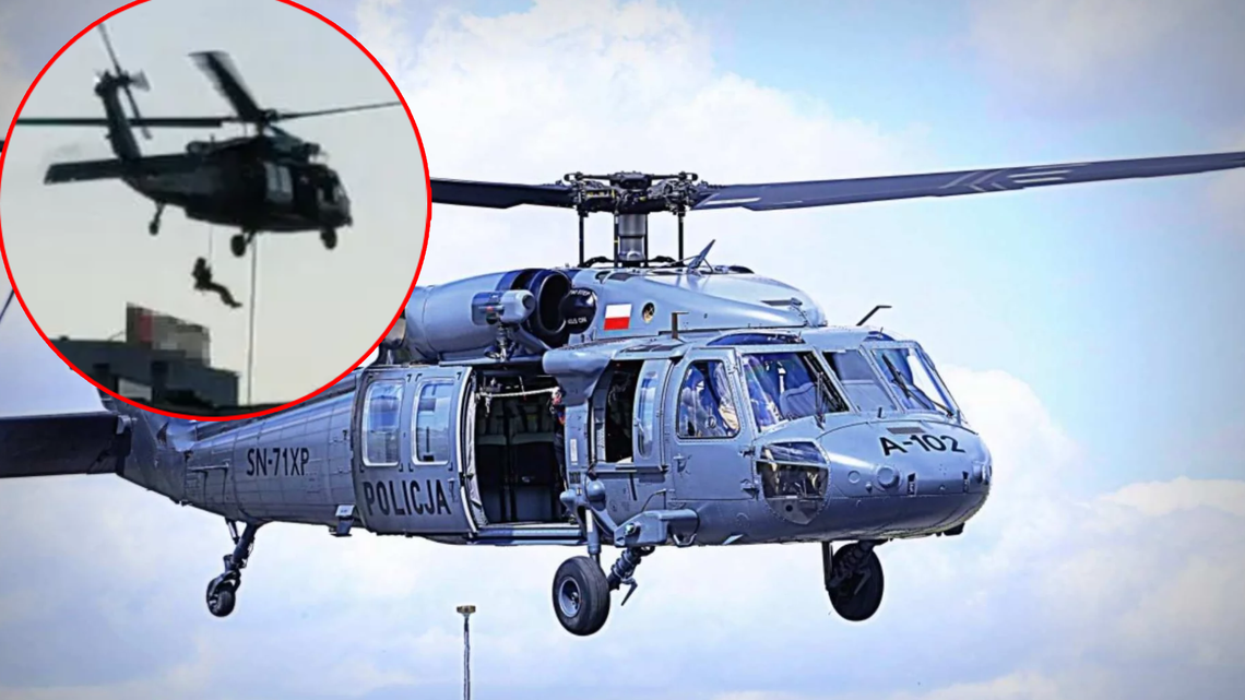 Radomscy policjanci za spektakularną akcją w Warszawie. Komandosi BOA, Black Hawk i 11 zatrzymanych