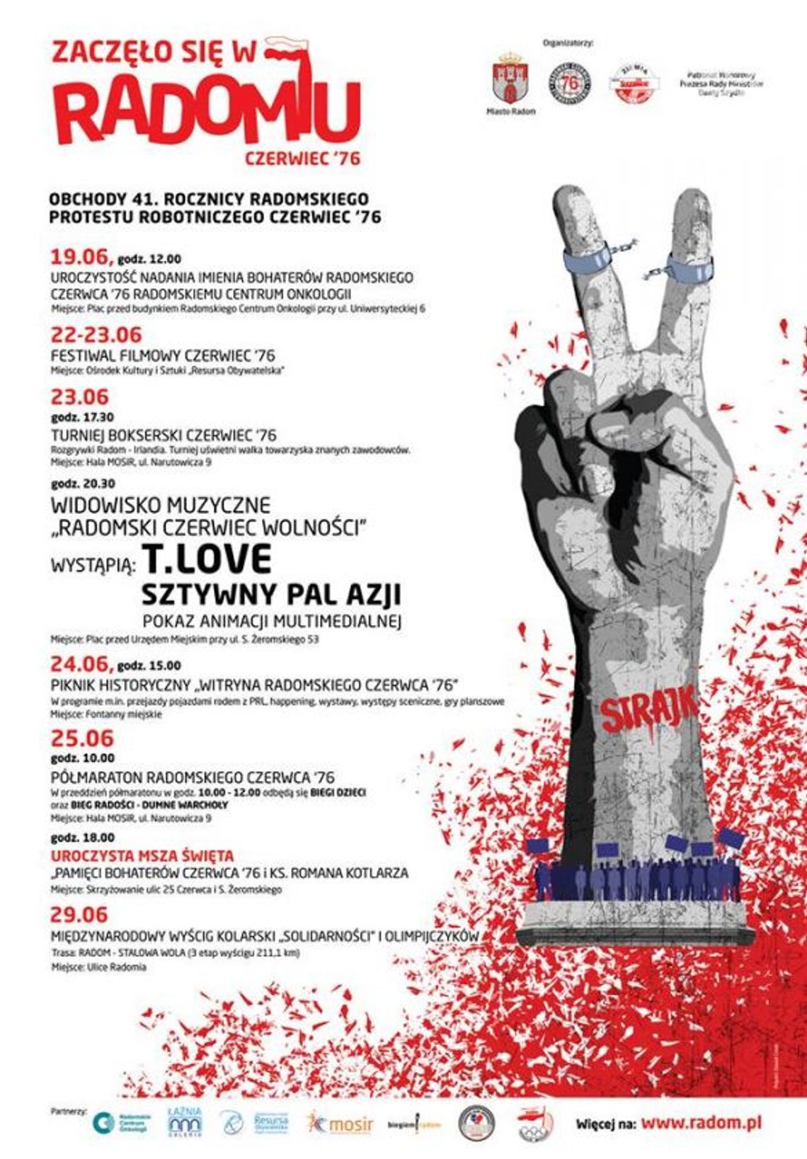 Radomski Czerwiec '76 - Program obchodów