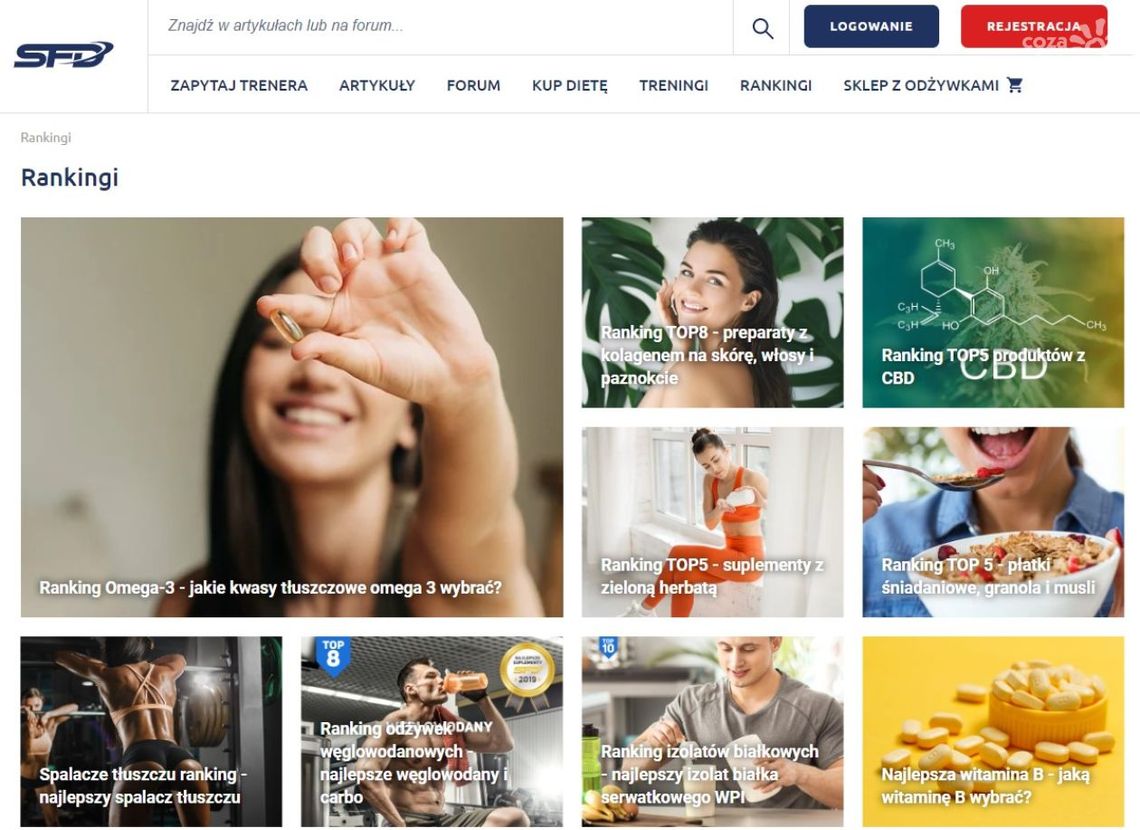 Ranking najpopularniejszych suplementów