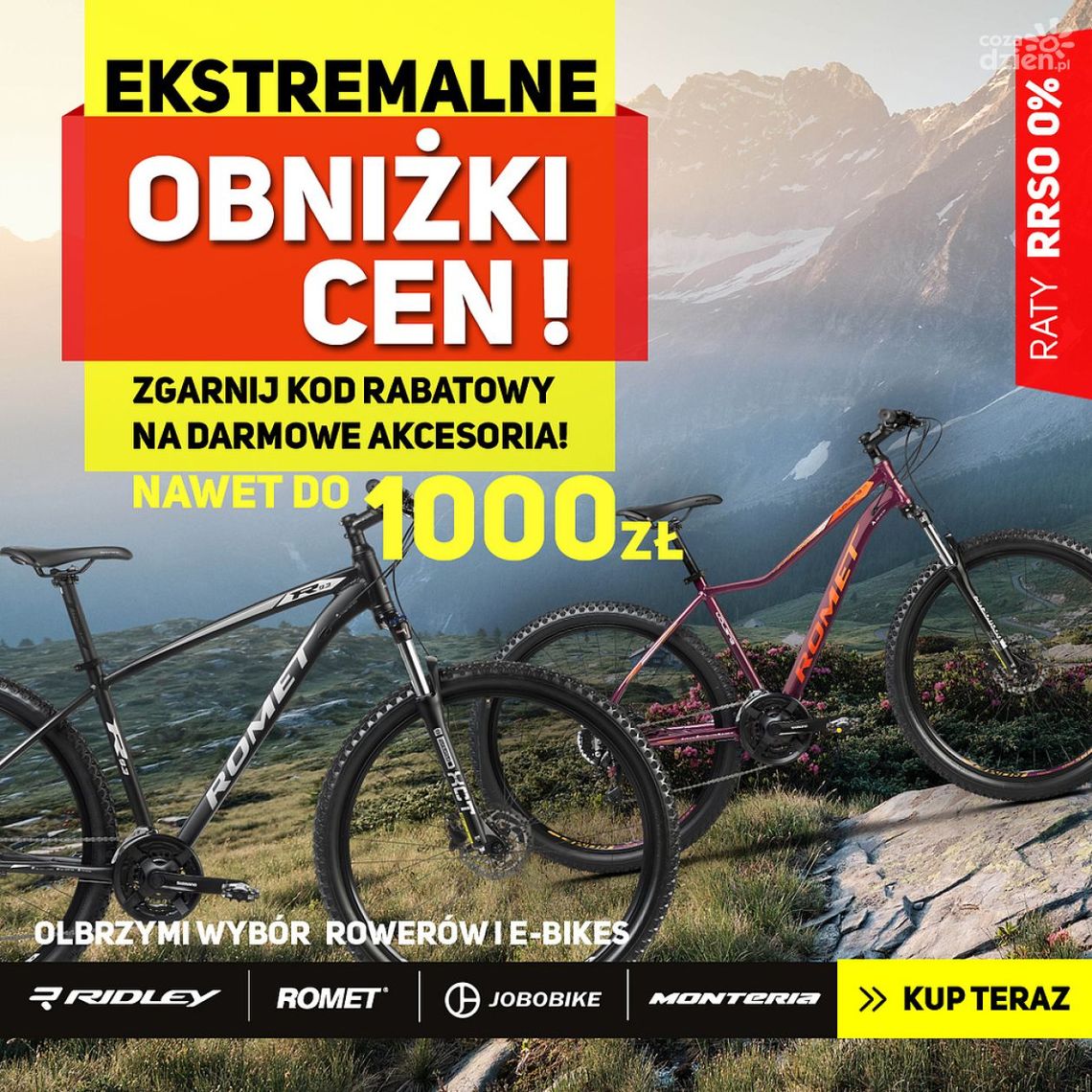 Rowery w wyjątkowych cenach i akcesoria za darmo! Rowery w wyjątkowych cenach i akcesoria za darmo!